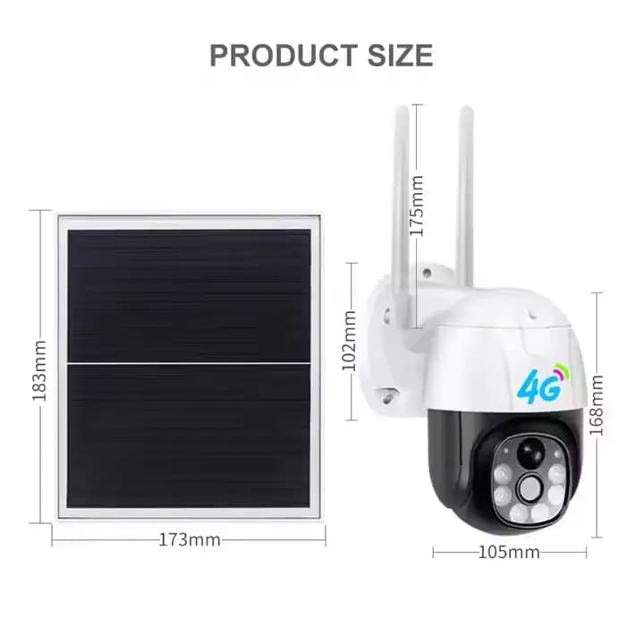 دوربین خورشیدی سیمکارتی چرخشی بیسیم مینی اسپید دام v380 pro — تصویر ۴