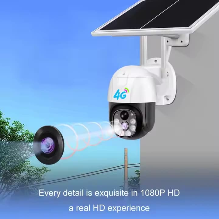 دوربین خورشیدی سیمکارتی چرخشی بیسیم مینی اسپید دام v380 pro — تصویر ۵