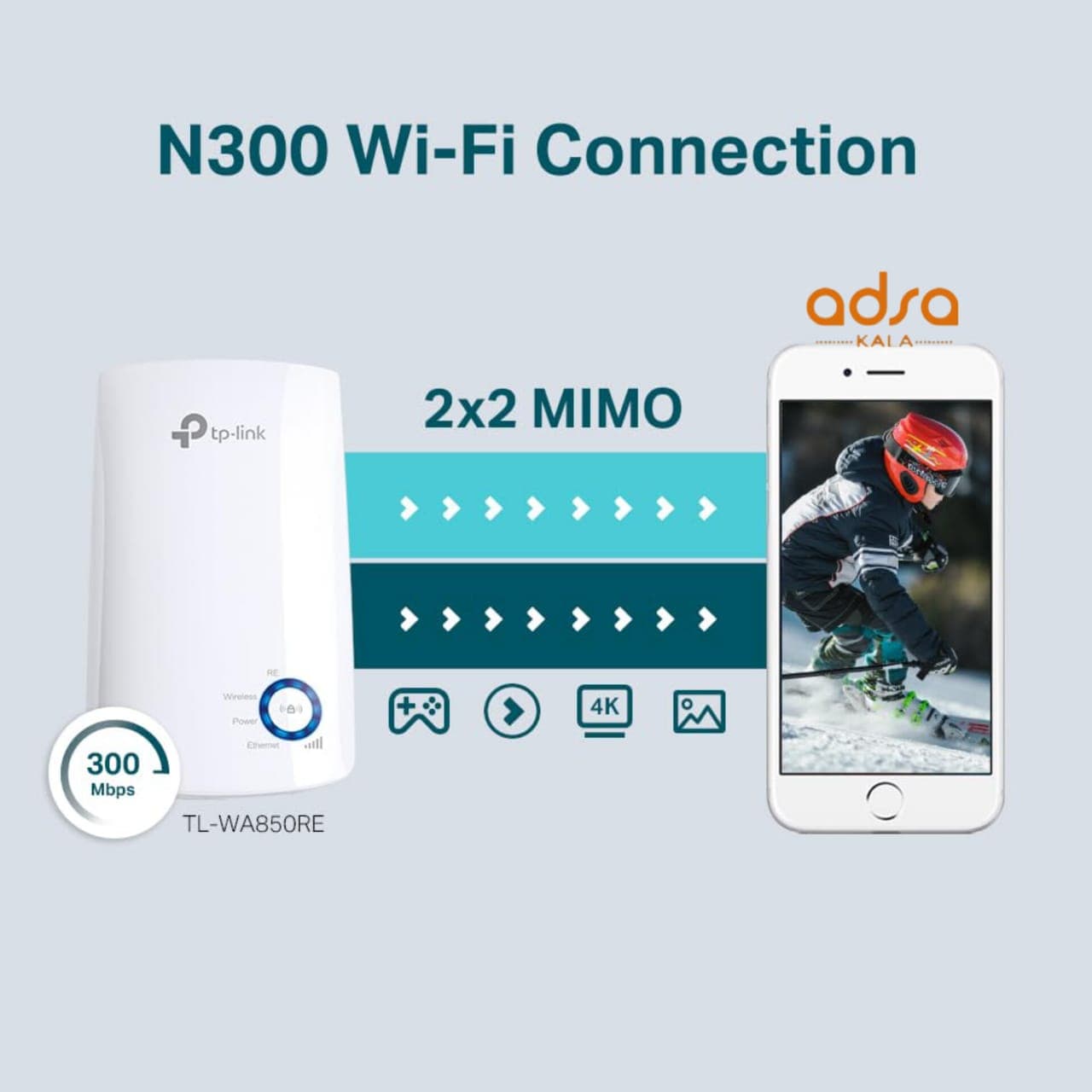 توسعه دهنده شبکه وایرلس تی پی لینک مدل TL-WA850RE — تصویر ۴