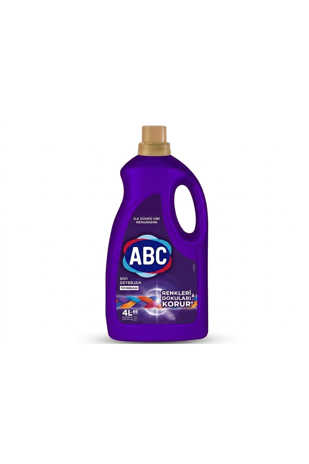 مایع لباسشویی 66 بار مصرف البسه رنگی ABC حجم 4 لیتر