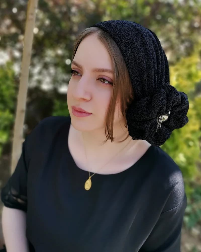 توربان لمه سنگدوزی شده مارکیز(با اسکرانچی سِت)