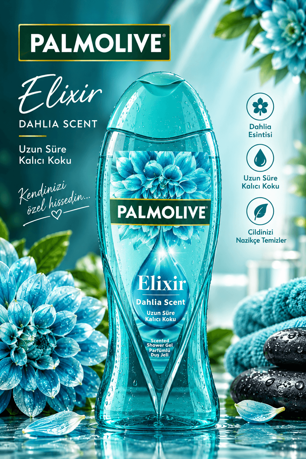 شامپو بدن پالمولیو Palmolive مدل Elixir حجم ۵۰۰ میل — تصویر ۲