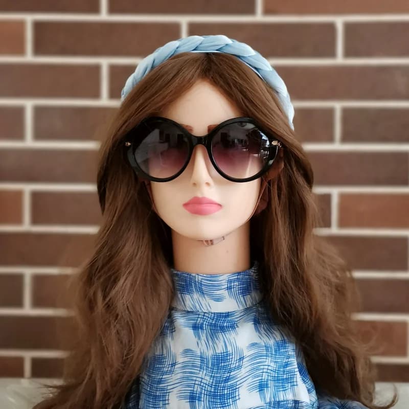 تل مجلسی مخمل آبی آسمانی(با اسکرانچی سِت) — تصویر ۷