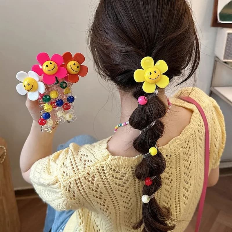 کش مو فنری سیلیکونی گل خندان — تصویر ۷