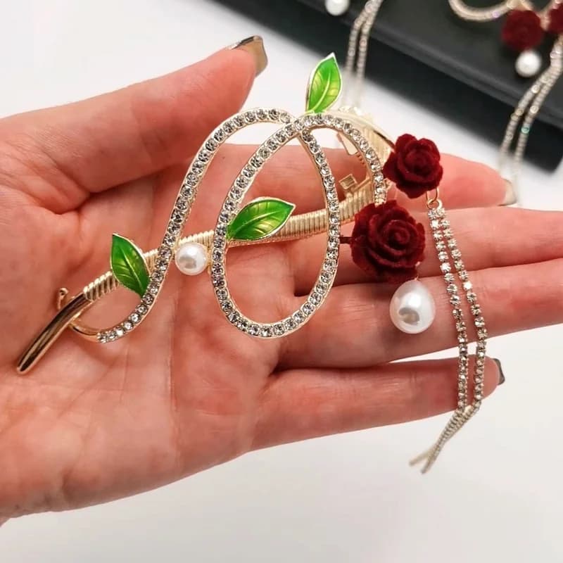 گیره موی مجلسی گل سرخ مارک فینگی — تصویر ۱۲