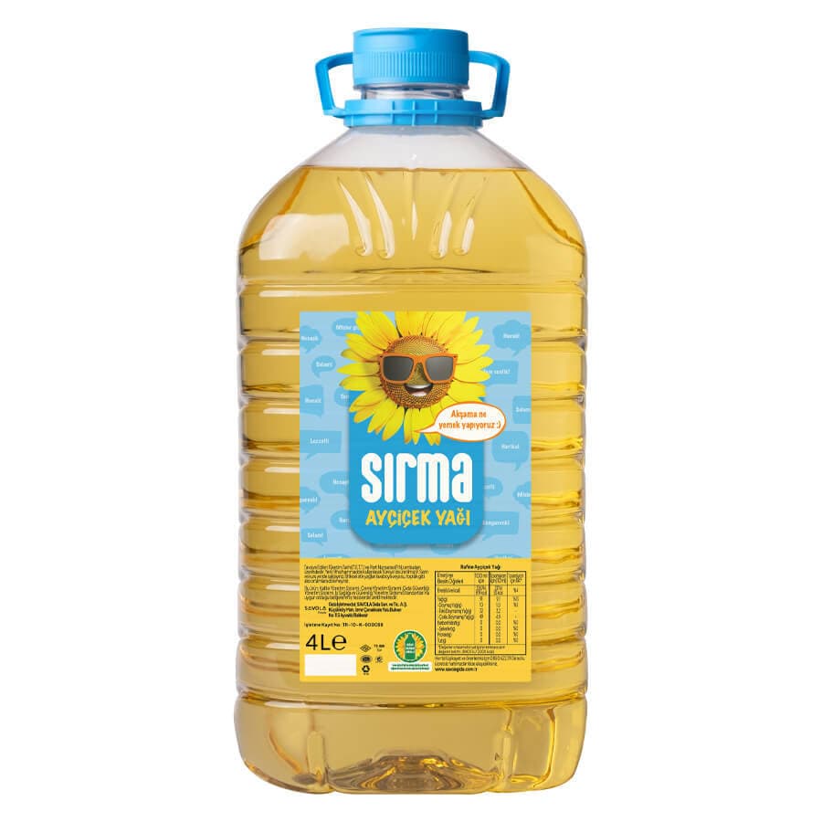 روغن مایع آفتابگردان سیرما sırma حجم 4 لیتر — تصویر ۲