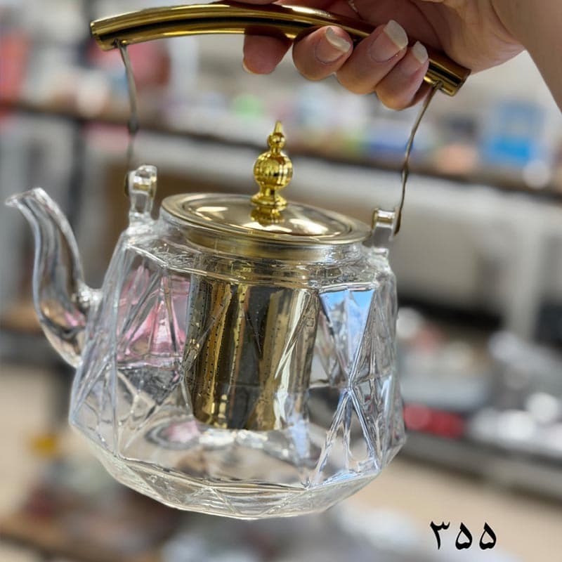 کتری پیرکس 1000 میل دسته طلایی کد 355 — تصویر ۴
