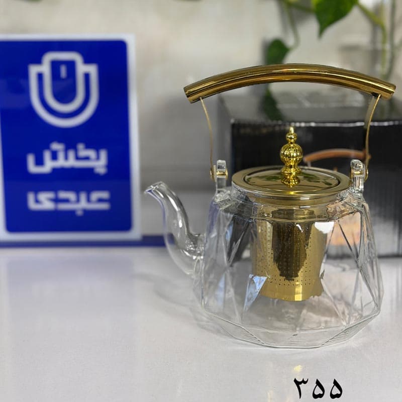 کتری پیرکس 1000 میل دسته طلایی کد 355 — تصویر ۳