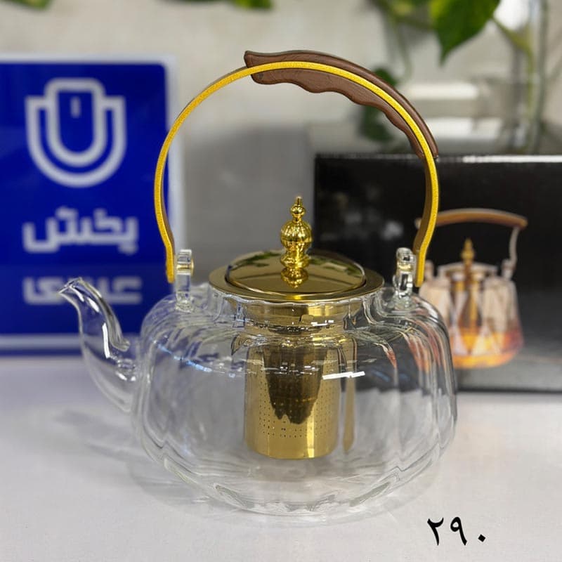کتری پیرکس 1200 میل دسته طلایی کد 290 — تصویر ۳