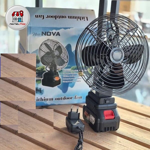 پنکه شارژی باتری کتابی 48 وات — تصویر ۵
