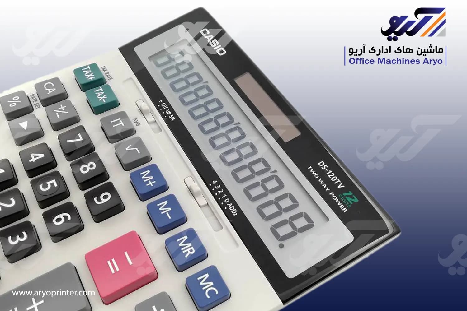ماشین حساب کاسیو DS 120TV — تصویر ۳