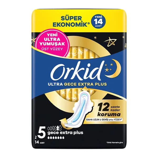 نوار بهداشتی ارکید شب سایز خیلی بزرگ مدل Ultra Extra Plus سایز 5 بسته 14 عددی — تصویر ۷