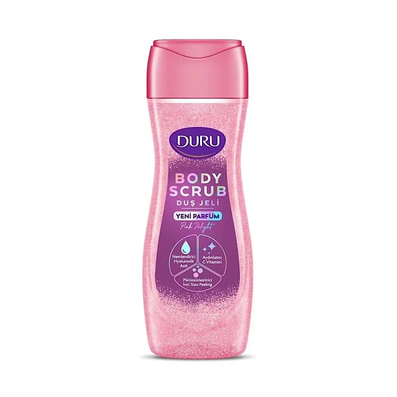 شامپو بدن اسکراب دار دورو DURU شاین دار 650 میل مدل Pink Delight — تصویر ۴