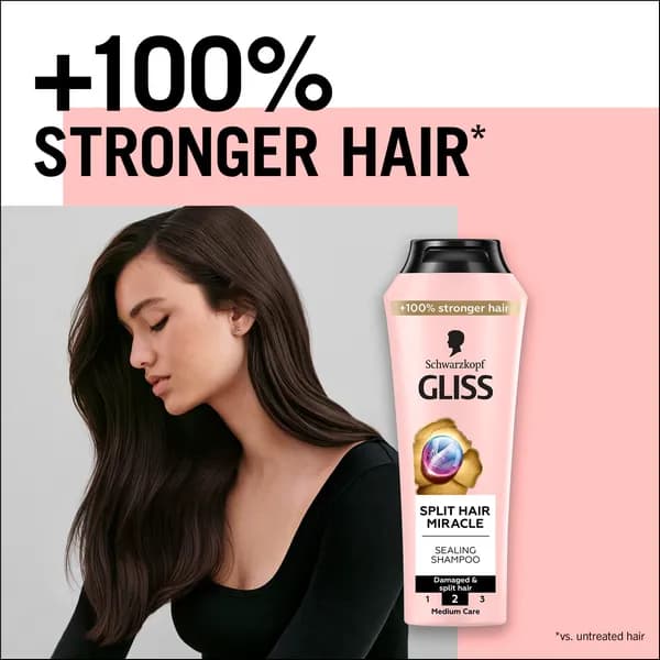 شامپو ضد موخوره گلیس Split hair miracle حجم 400 میل — تصویر ۲
