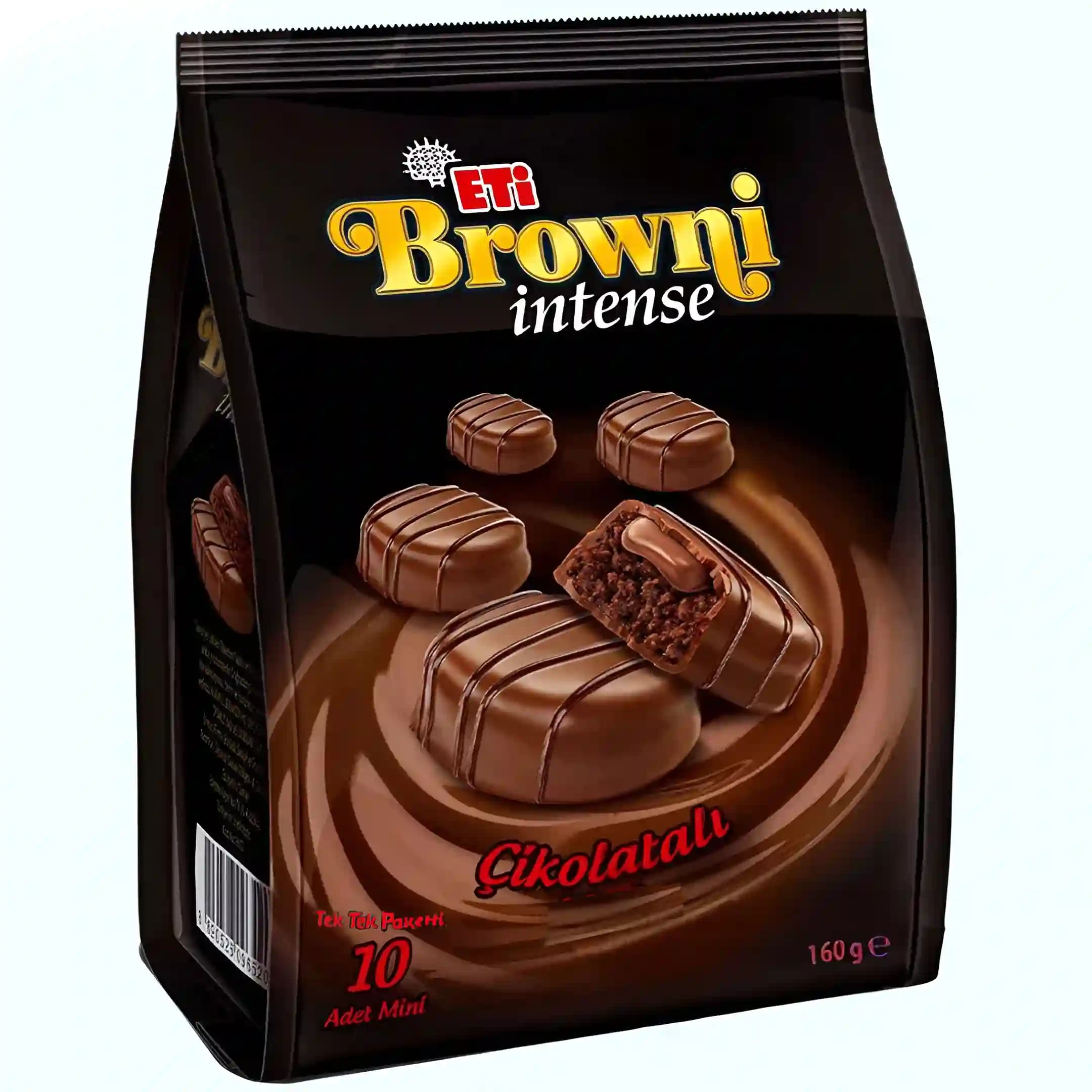 مینی کیک براونی اینتنس اتی Eti Browni Intense با مغز شکلاتی بسته 10 عددی