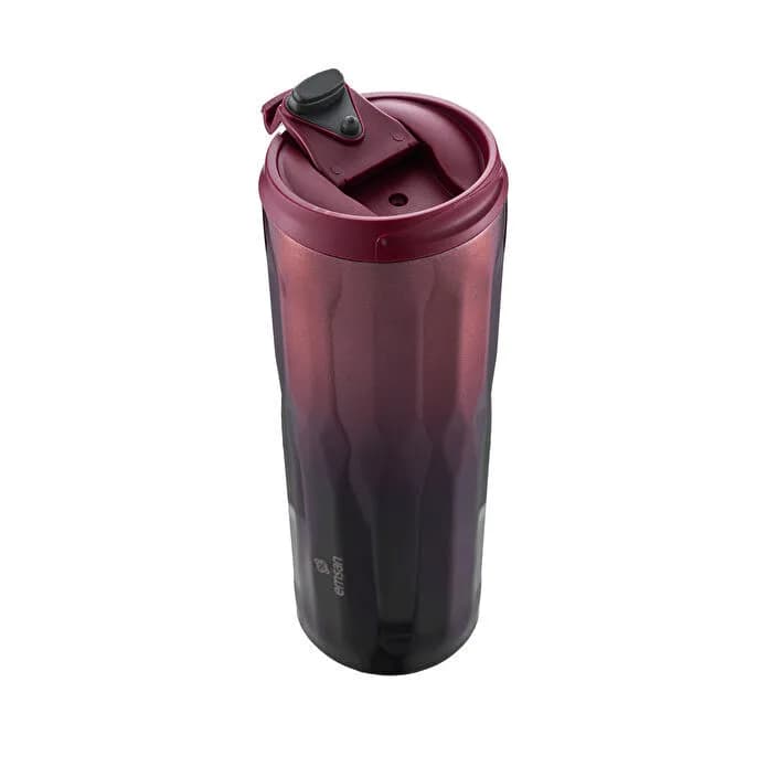 تراول ماگ استیل امسان کریستال Crystal حجم ۵۰۰ میلی زرشکی — تصویر ۶