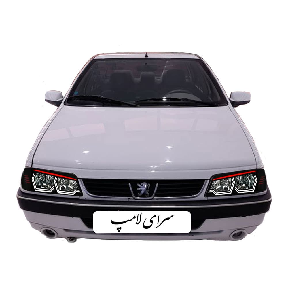 چراغ جلو اسپرت پژو 405 طرح هگزا قرمز — تصویر ۸