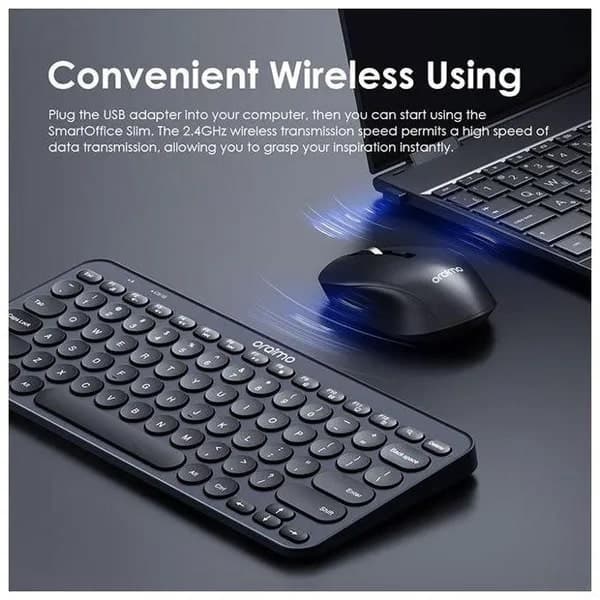کیبورد و موس بی‌سیم اورایمو | Smart Office Slim Wireless Kit — تصویر ۱۰