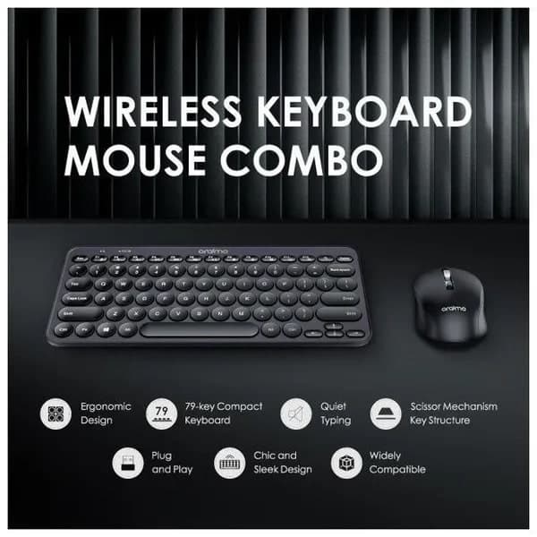 کیبورد و موس بی‌سیم اورایمو | Smart Office Slim Wireless Kit — تصویر ۸