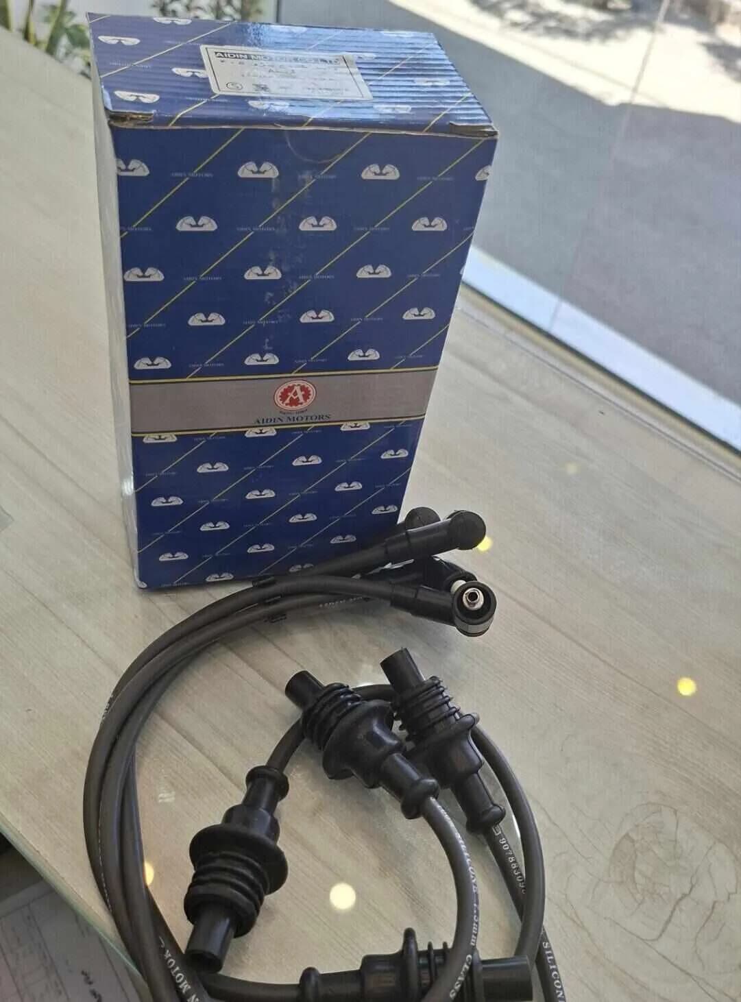 وایر شمع پژو 405، پارس و سمند (موتور XU7) برند آیدین موتور (AIDIN MOTOR) | تمام سیلیکونی + رفع کامل خامسوزی — تصویر ۷