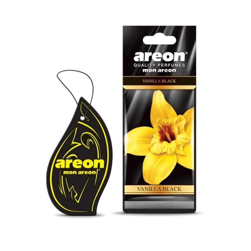 خوشبوکننده کارتی آرئون AREON سری mon رایحه وانیلا بلک Vanilla Black