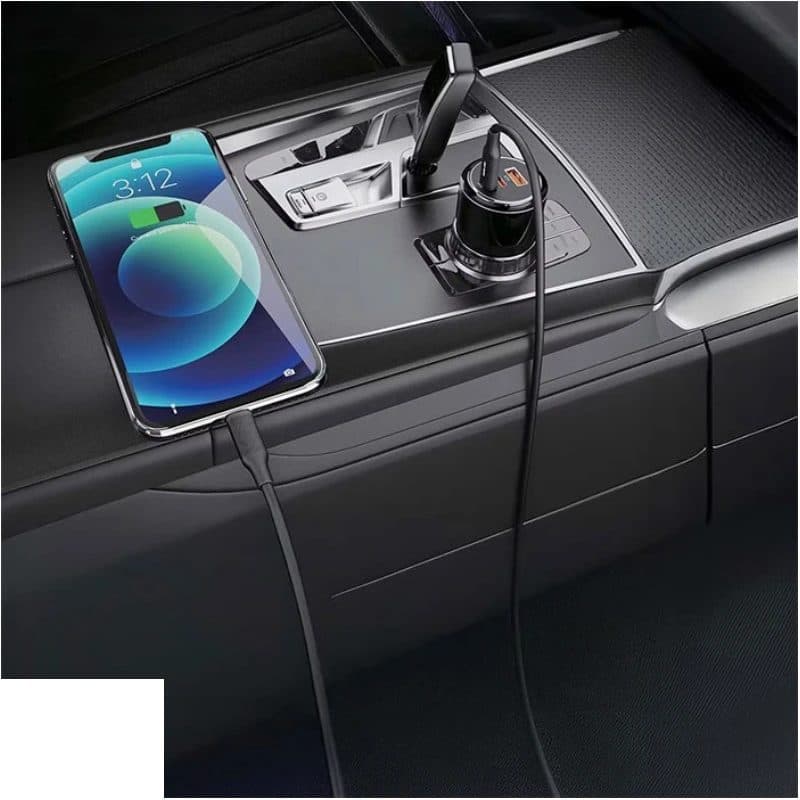 شارژر فندکی 80 وات گرین GREEN LION ROADEX با 3 پورت به همراه کابل — تصویر ۹