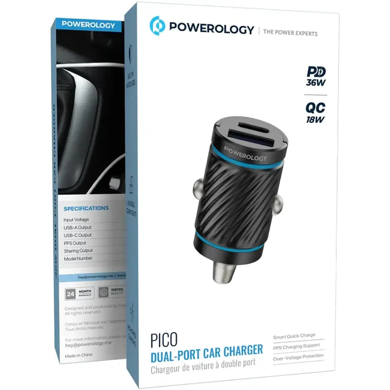 شارژر فندکی 54 وات پاورولوژی POWEROLOGY PICO با 2 پورت — تصویر ۱۰