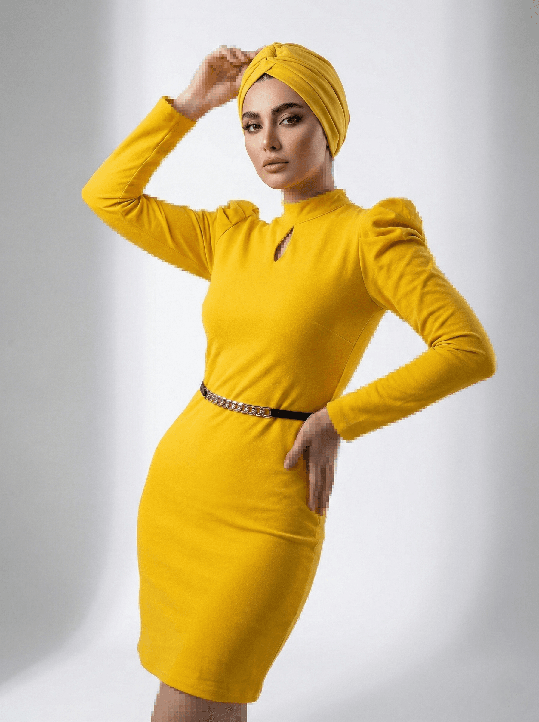 کوتاه پوشیده یقه اشکی کمر کارتیر — تصویر ۸