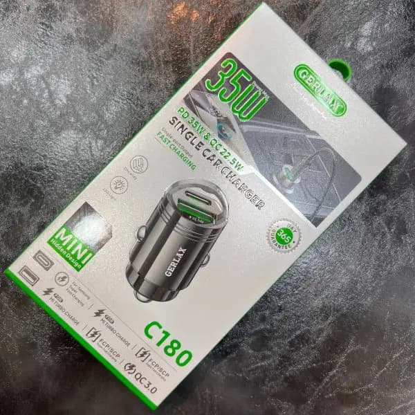 شارژر فندکی 35 وات جرلاکس GERLAX C180 — تصویر ۳