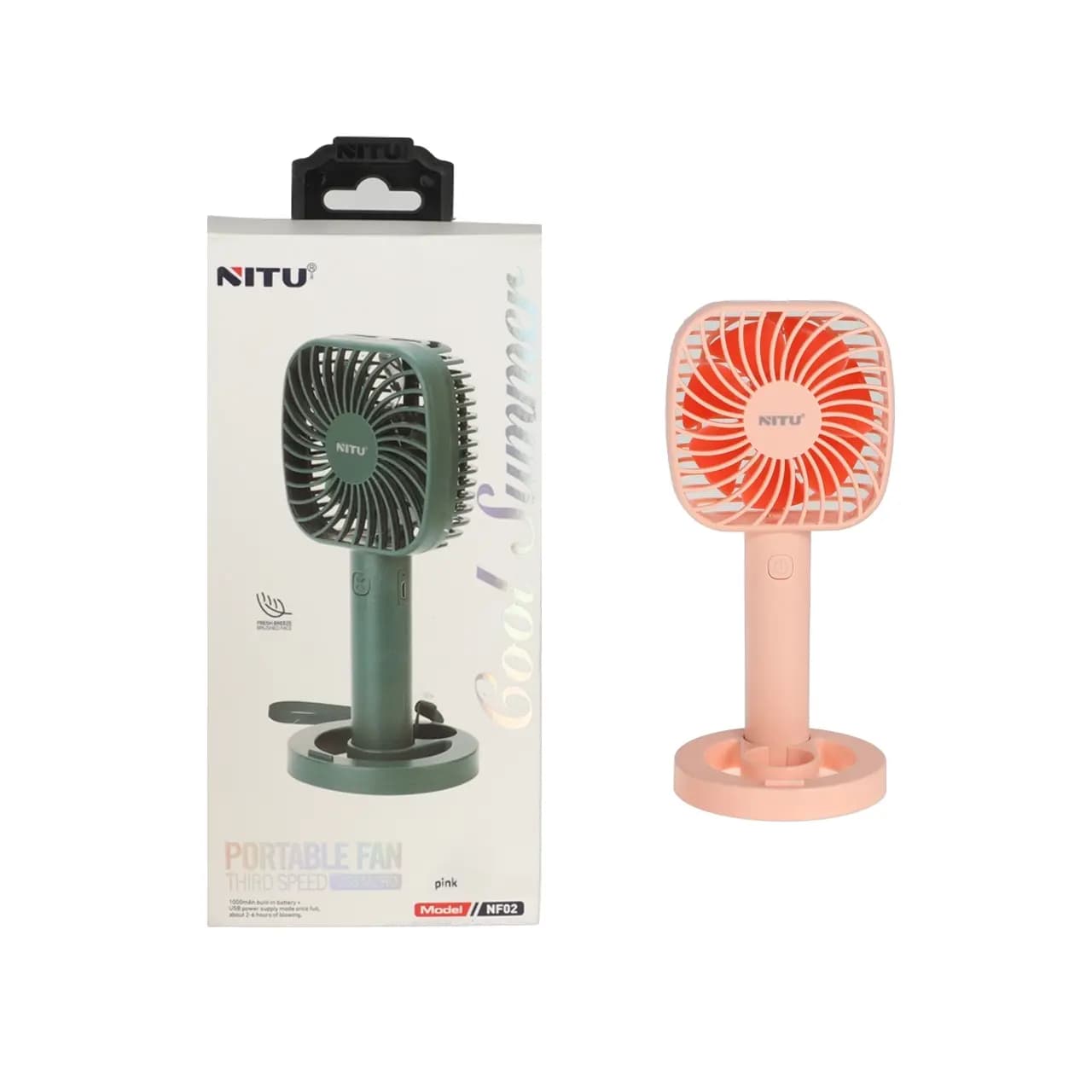 پنکه و فن دستی شارژی نیتو NITU NF02 — تصویر ۶