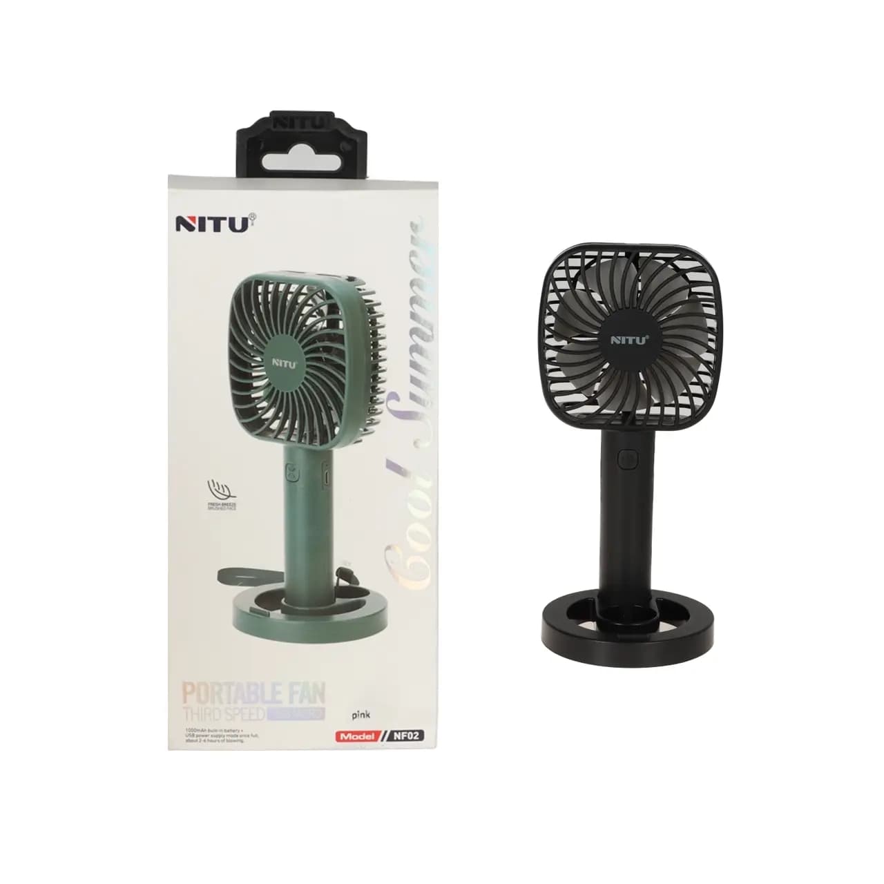 پنکه و فن دستی شارژی نیتو NITU NF02 — تصویر ۵