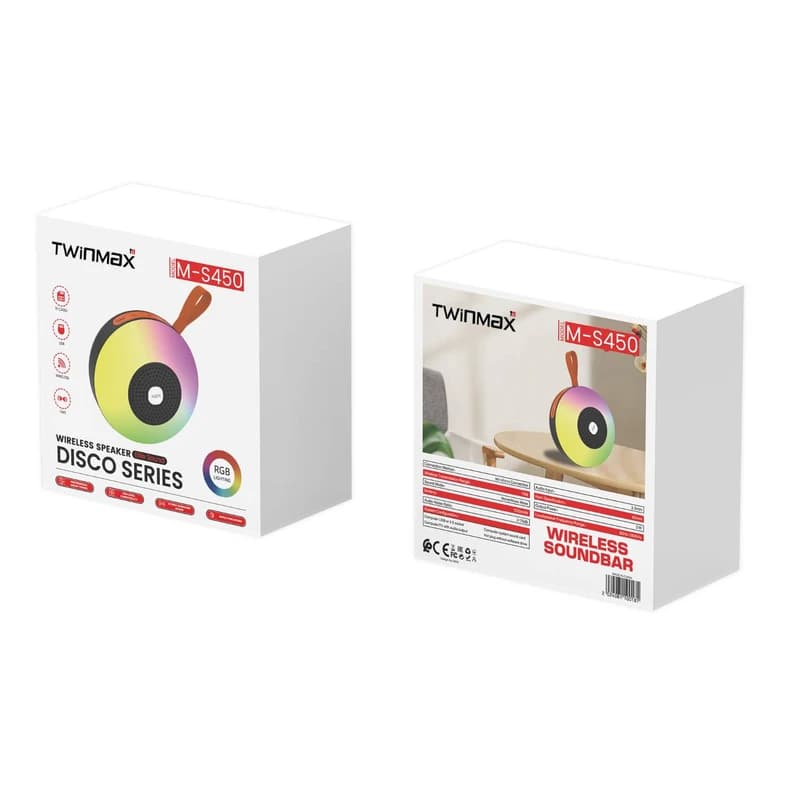 اسپیکر بوتوثی قابل حمل تویین مکس TWINMAX M-S450 — تصویر ۲