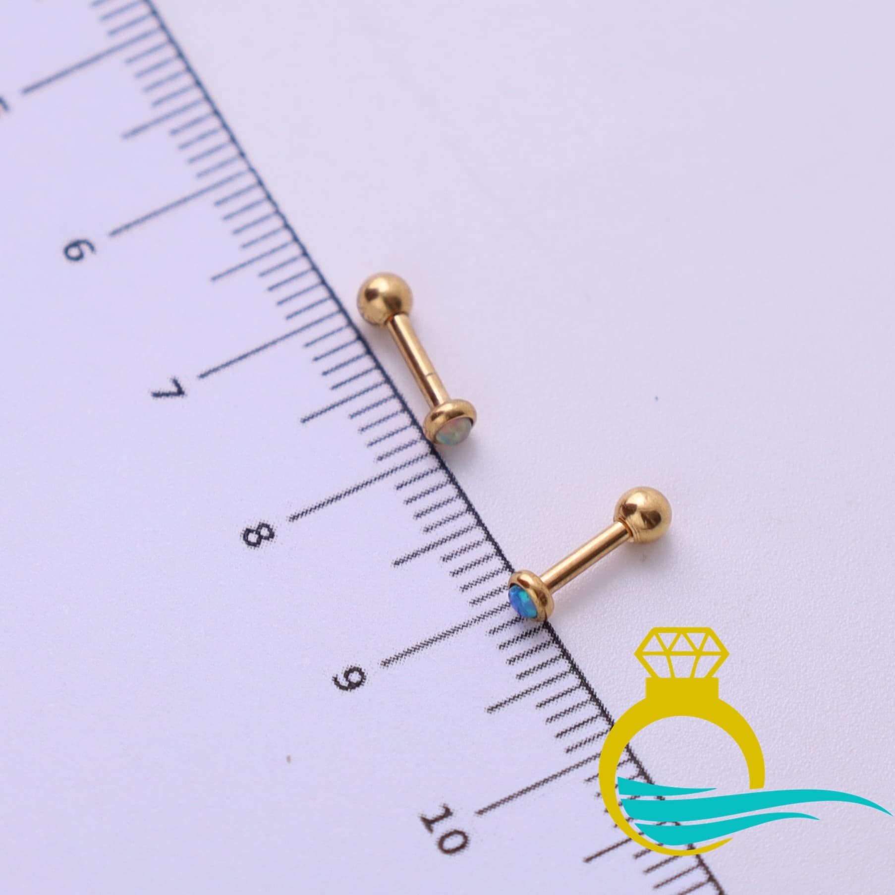 پیرسینگ گوش مدل اوپال کد PS295_A — تصویر ۲