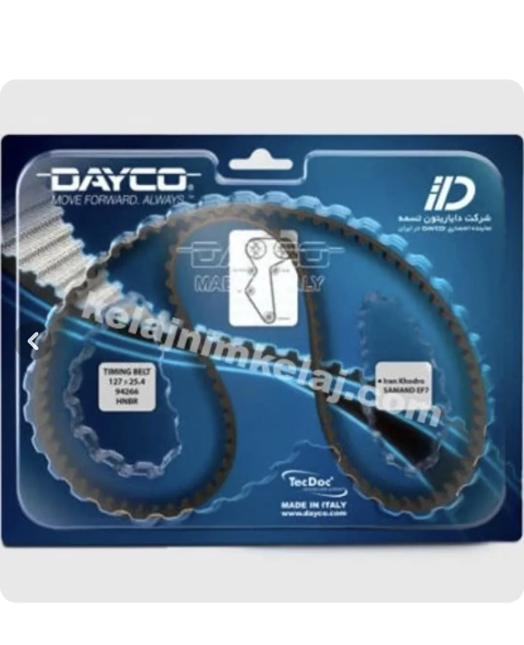 تسمه تایم سمند ملی و دنا (موتور EF7) برند دایکو (Dayco) – اورجینال، روکش تفلون (HT) و طول عمر تضمینی — تصویر ۱۱