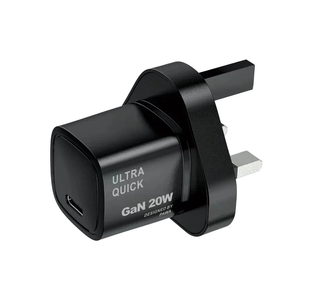 شارژر دیواری 20 وات پاوا PAWA SOLID GAN PW-GN20UK با پورت تایپسی — تصویر ۵