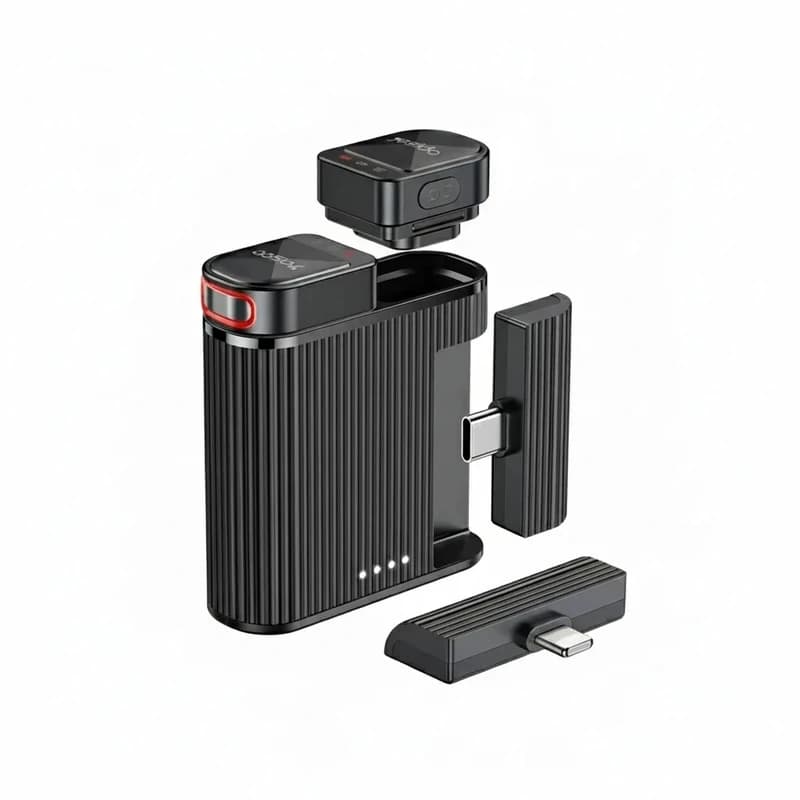 میکروفون یقه ای یسیدو YESIDO KR19 با درگاه های اتصال لایتنینگ و تایپ سی — تصویر ۹