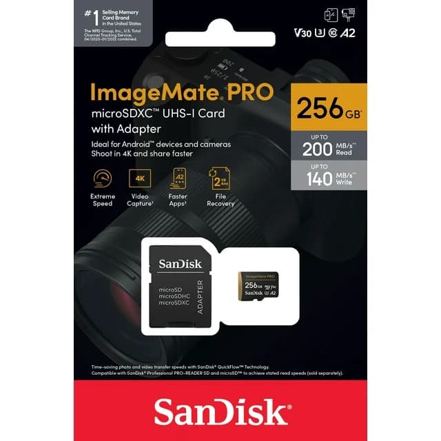 کارت حافظه SanDisk 256GB ImageMate Pro microSDXC UHS-I