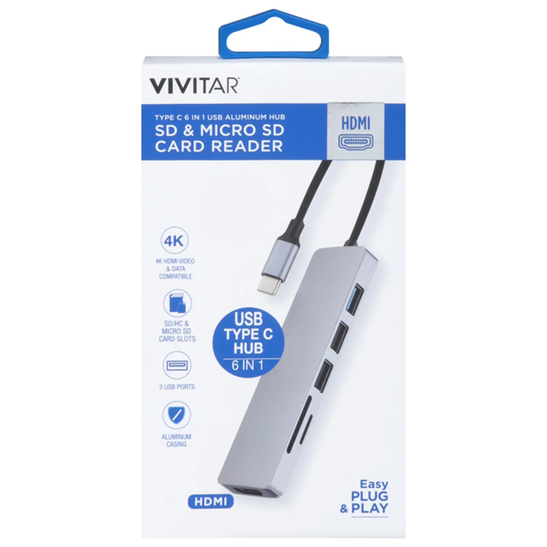 هاب Vivitar Aluminum Hub Type-C 6 in 1