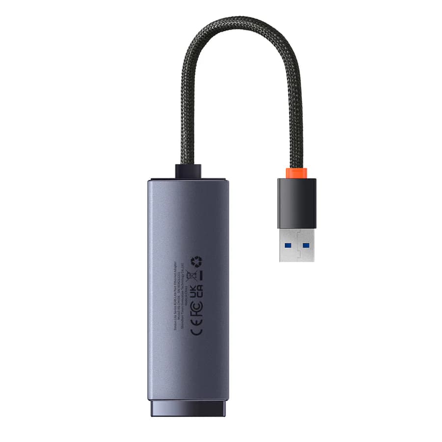 آداپتور شبکه Baseus سری Lite | تبدیل USB-A به RJ45 | بدنه آلومینیومی — تصویر ۴