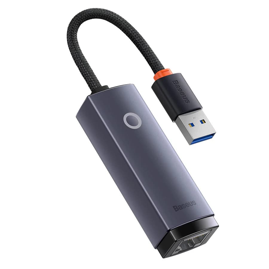 آداپتور شبکه Baseus سری Lite | تبدیل USB-A به RJ45 | بدنه آلومینیومی — تصویر ۳