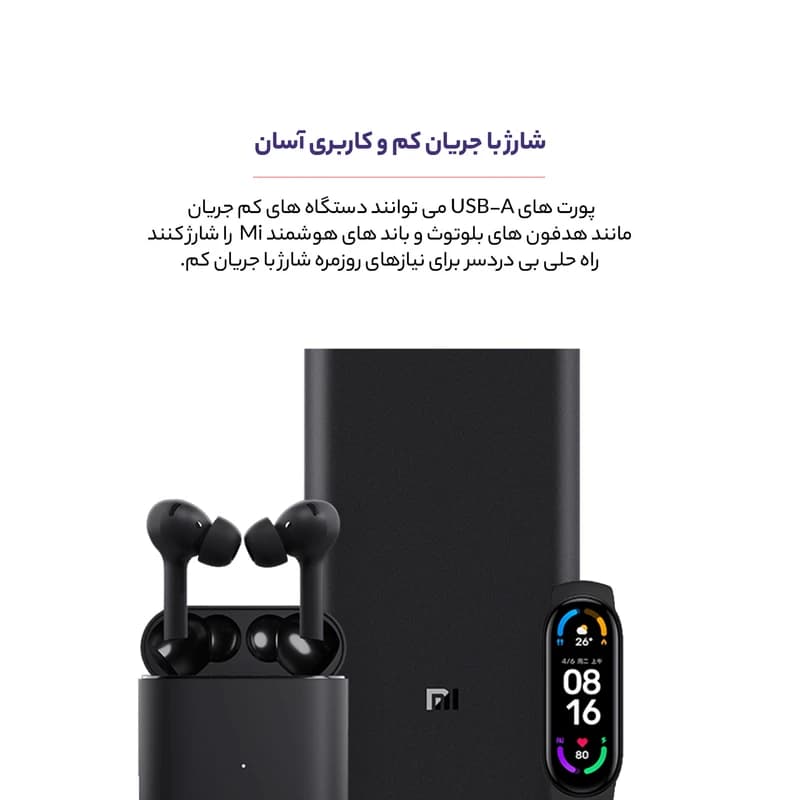 پاوربانک 50 وات شیائومی XIAOMI PB2050SZM با ظرفیت 20000 میلی آمپر ساعت — تصویر ۳