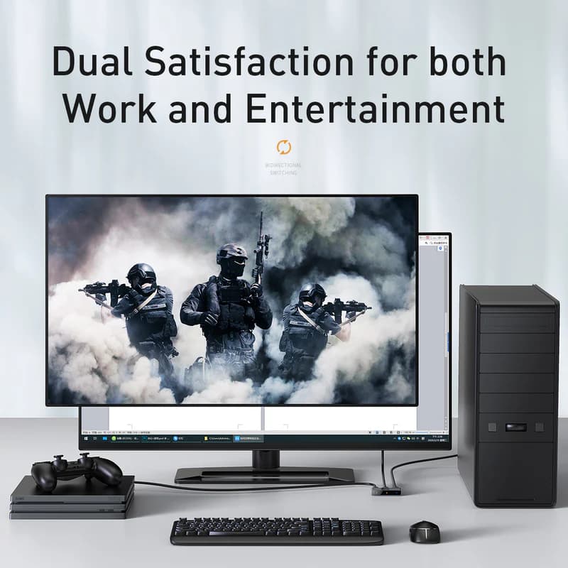 سوئیچ HDMI Baseus Matrix ( 2in1 or 1in2) — تصویر ۵