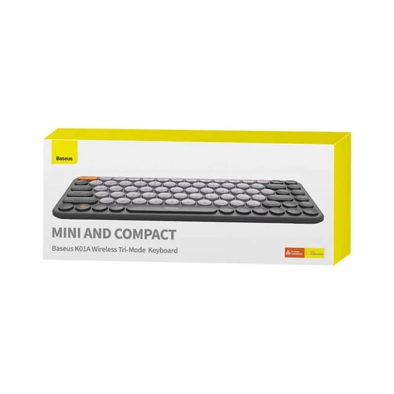 کیبورد بیسیم Baseus K01A Tri-Mode Frosted Gray
