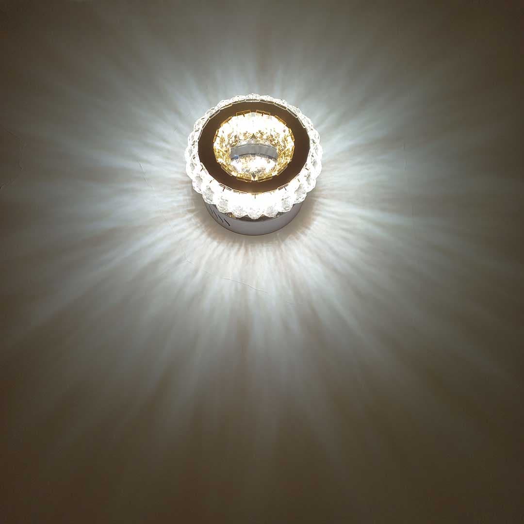 چراغ دیواری سقفی کریستالی گرد 20 curve — تصویر ۸