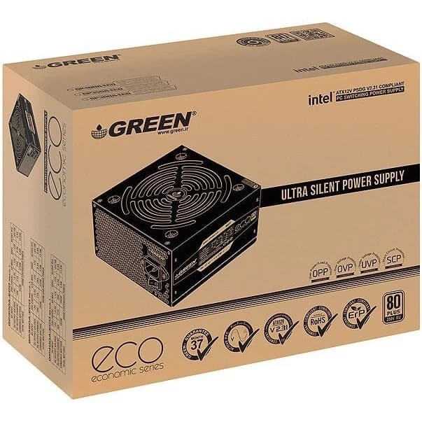 پاور GP400A-ECO Rev3.1 گرین 400 وات ا Green GP400A-ECO Rev3.1 Computer Power Supply — تصویر ۳