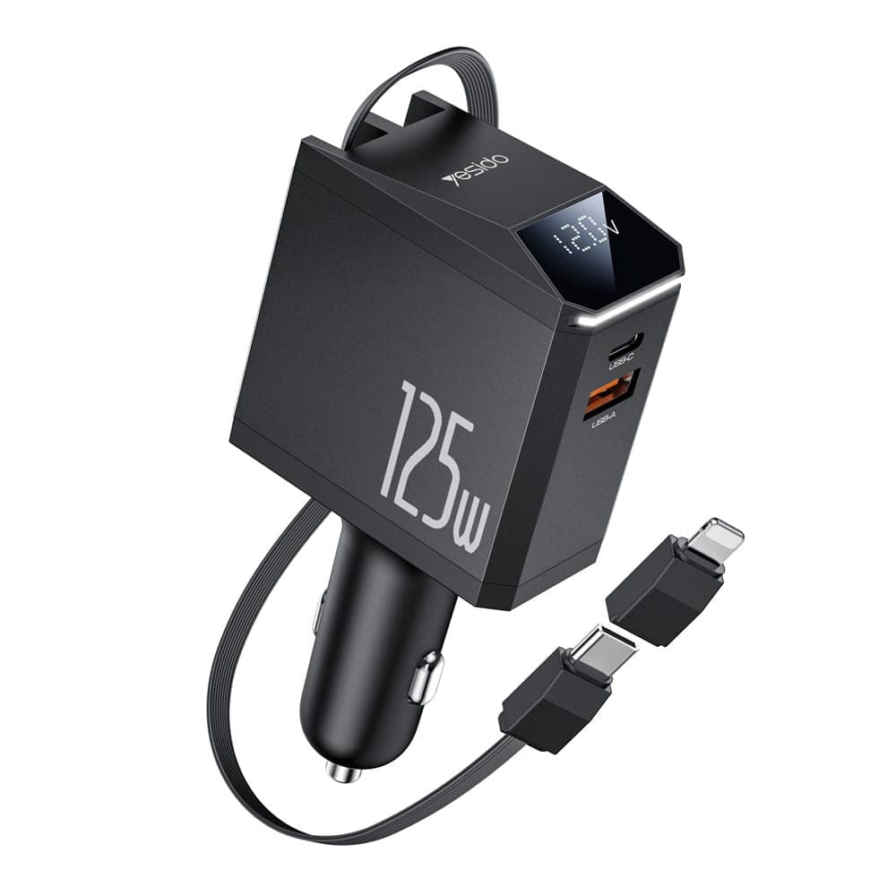شارژر فندکی 4 پورت 125 وات یسیدو YESIDO Y71 — تصویر ۹