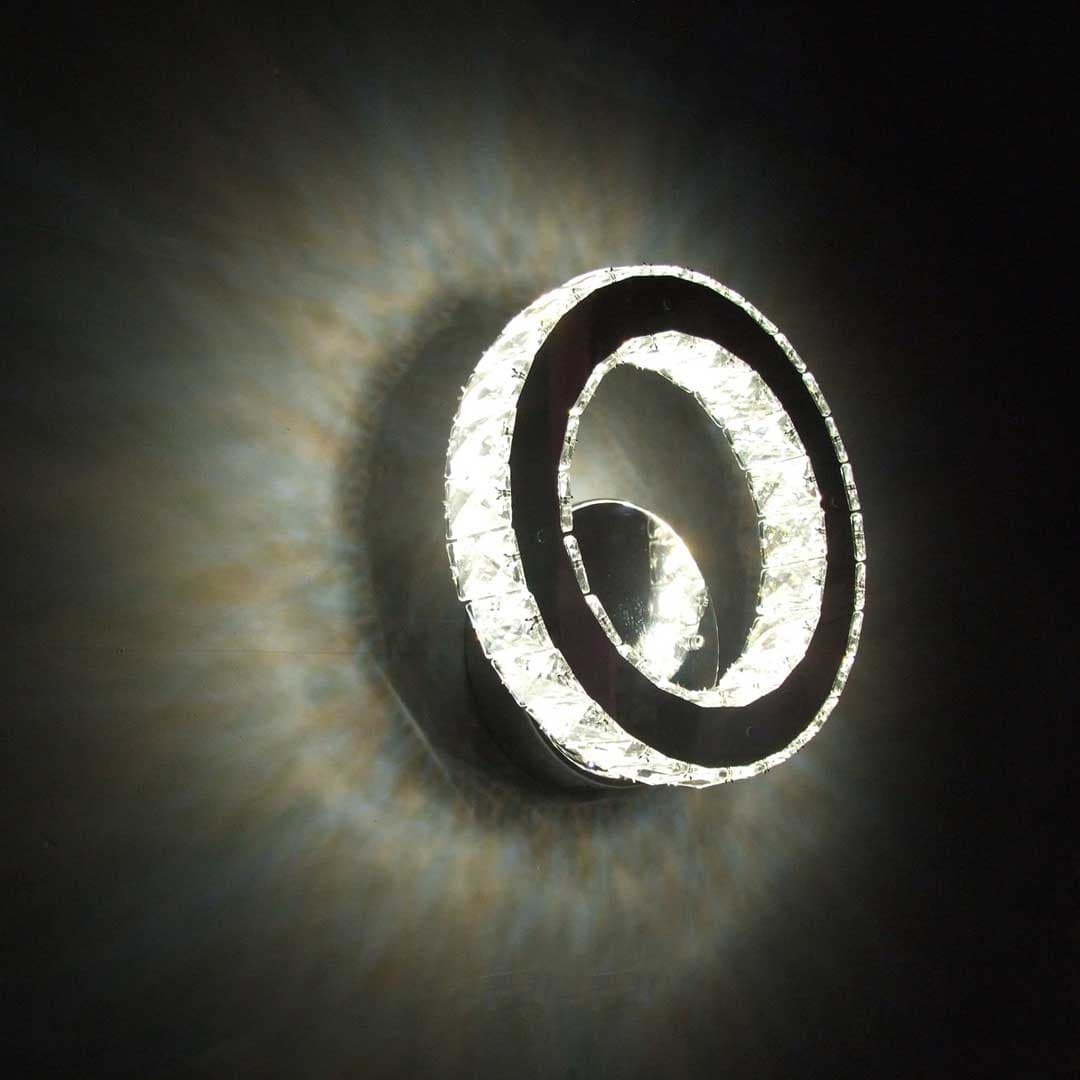چراغ دیواری کریستالی گرد 30 — تصویر ۸