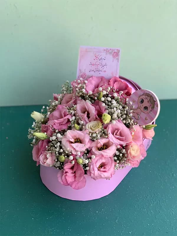 باکس گل گهواره ای نوزاد دختر — تصویر ۴