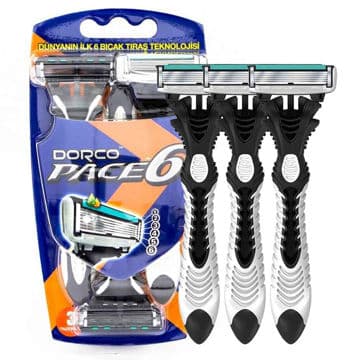 خودتراش سه عددی مدل 《 Pace 6 》 از برند دورکو(Dorco) — تصویر ۲
