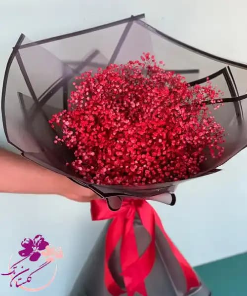 دسته گل ژیپسوفیلا قرمز — تصویر ۷